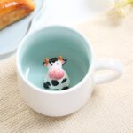 Cute Ceramic 3d Animal Coffee Mug, Little Cow Mugs