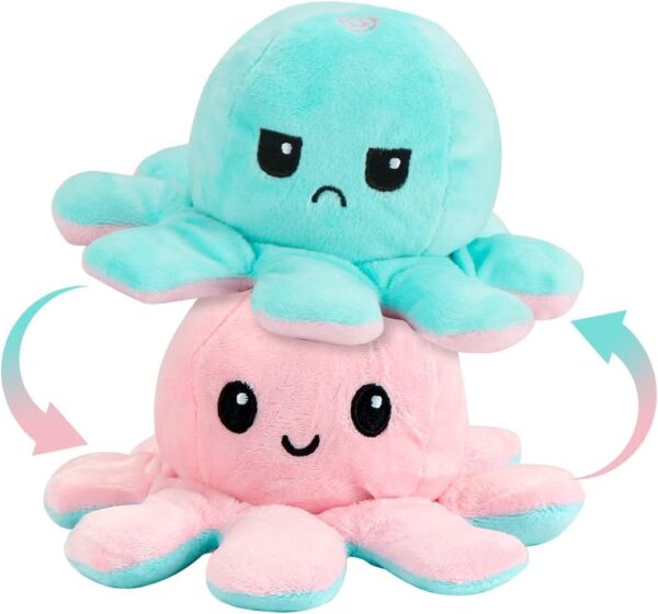 Reversible Octopus Plushie for happy and sad mood, Soft toy!