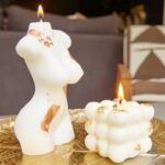 Women Body Candle and Big Bubble Candle with Golden Foil