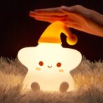 Star Night Lamp For Kids, Silicone Nursery Squishy Soft Toy, Rechargeable, 7 Color Changing