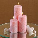 Fragrance Marble Finish Pillar Candles (Set OF 3)