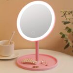 Led Makeup Mirror Portable Beauty Desktop Mirror With Smart Touch Screen