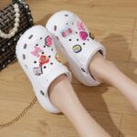 White Clogs With Charms Cute Clogs For Women