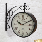 Antique Victoria Station Wall Clock Double Sided Vintage Hanging Clock