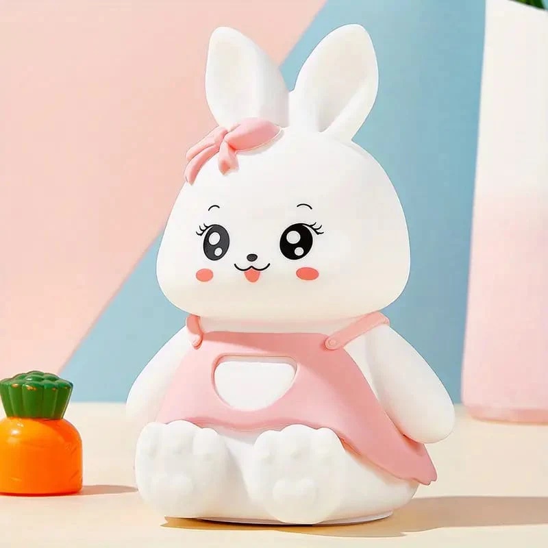 Cute Bunny Couple Pair Silicon Lamp (Rechargeable)