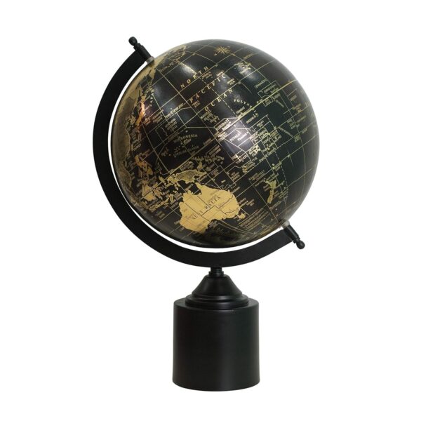 Vintage Black and Gold Top globe for decor or showpiece - Image 2